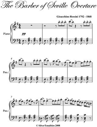 Download Barber of Seville Overture Rossini Easy Intermediate Piano Sheet Music - Gioachino Rossini file in ePub