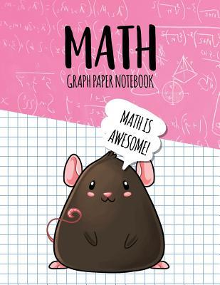 Download Math Graph Paper Notebook: Blank Graph Note Book Pages - Brown Rat Pink Equations -  file in PDF