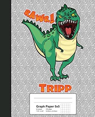 Read Online Graph Paper 5x5: TRIPP Dinosaur Rawr T-Rex Notebook - file in ePub